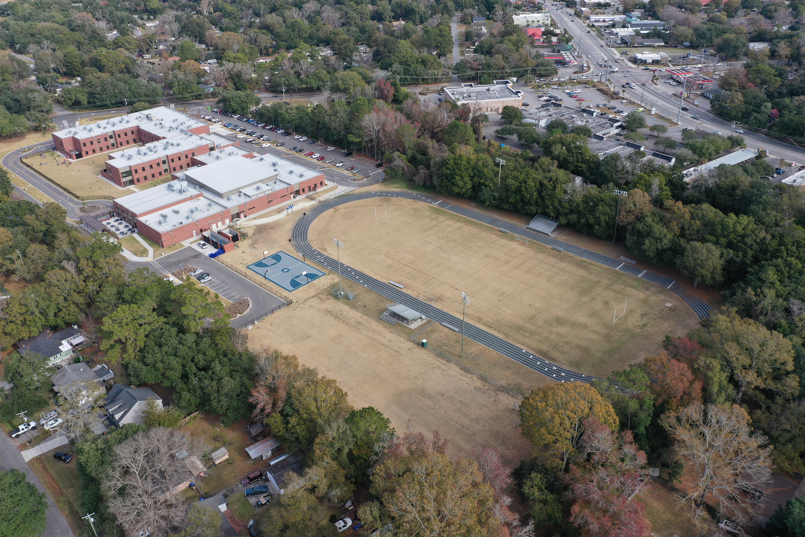 aerial view of middle school