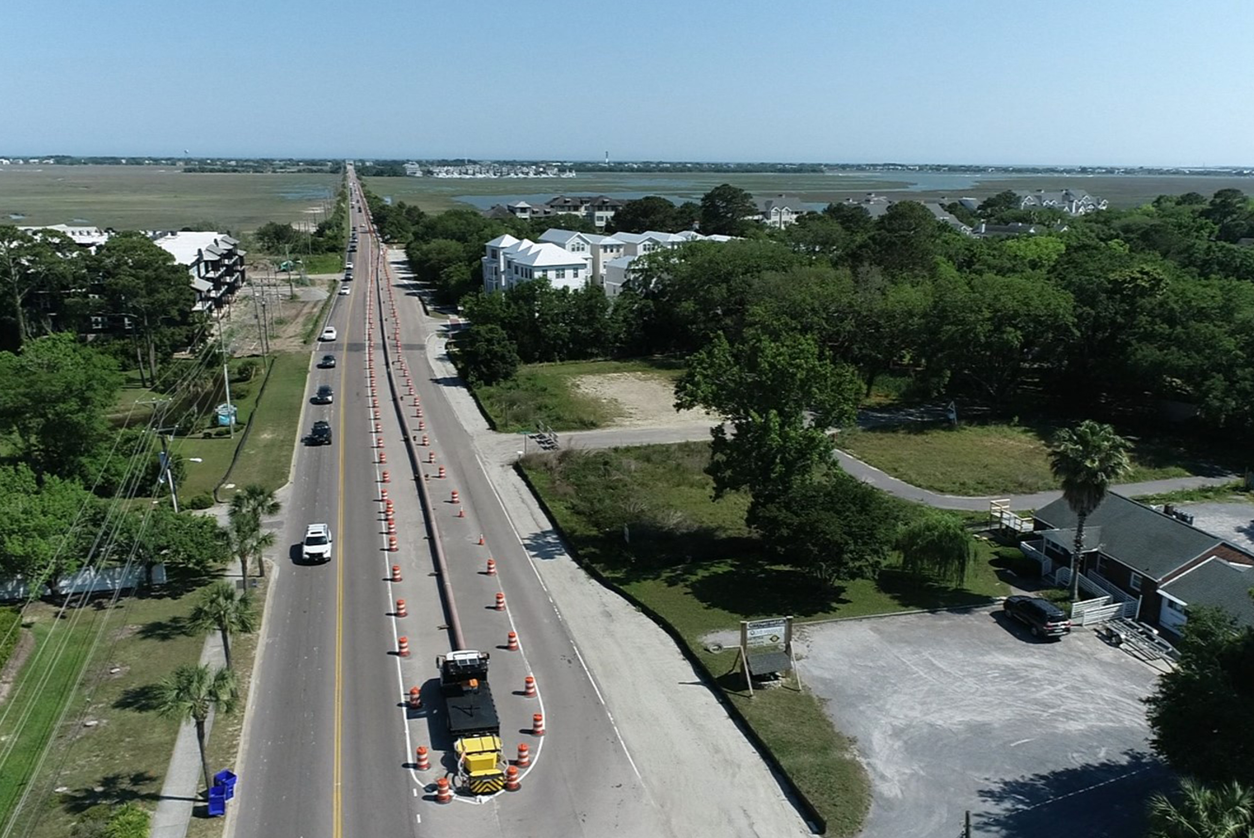 aerial of piping construction